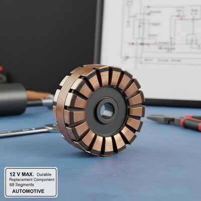 12 V Maximum Operating Voltage Starter Motor Commutator 69 Segments Durable Replacement Component for Automotive Applications
